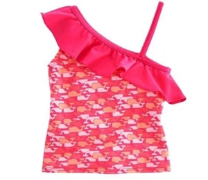 Neu mit Etikett Vineyard Vines Mädchen Wal ein Schulter Tankini Oberteil - Bild 1 von 1