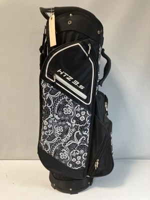 Bolsa de carrinho Hot-Z Golf feminina HTZ 3.5 renda 14 vias preta/branca com capa - Imagem 1 de 4