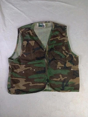 VTG Saftbak Camouflage Hunting Vest Mens Size XL" USA Woodland camo - Image 1 of 4