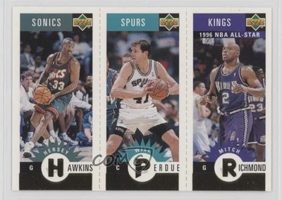 1996-97 Collector's Choice Mini-Cards Gold Hersey Hawkins Will Perdue HOF - Image 1 of 2