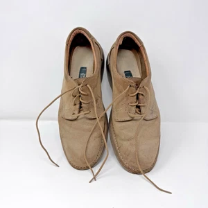 Vintage Rockport Men’s Brown Leather Casual Shoes Vibram Comfort Walking Flaws - Picture 1 of 16