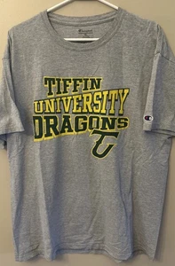 Tiffin University Dragons, XL, Gray Champion T-Shirt - Picture 1 of 5