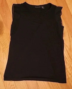 Women's Size Small Tahari Black Shirt - Picture 1 of 4
