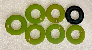 7  Vintage Bakelite Key Rings, - Picture 1 of 10