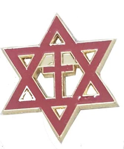 Star of David with Cross pretty Lapel PIN patriot gift - Picture 1 of 6
