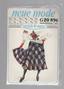 NEUE MODE pattern G20-896 full skirt SZ 8 10 12 14 16 18 20 22 SEALED - Picture 1 of 1