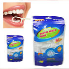50/100X Dental Floss Sticks Interdental Tooth Harps Teeth Picks Oral Plaque Care