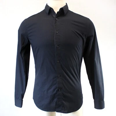 Elie Tahari Black Cotton Buttoned Sleeves Small Shirt - Image 1 of 4