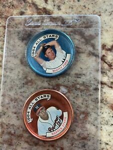 1964 Topps coins, Whitey Ford and Warren Spahn All Stars, VG