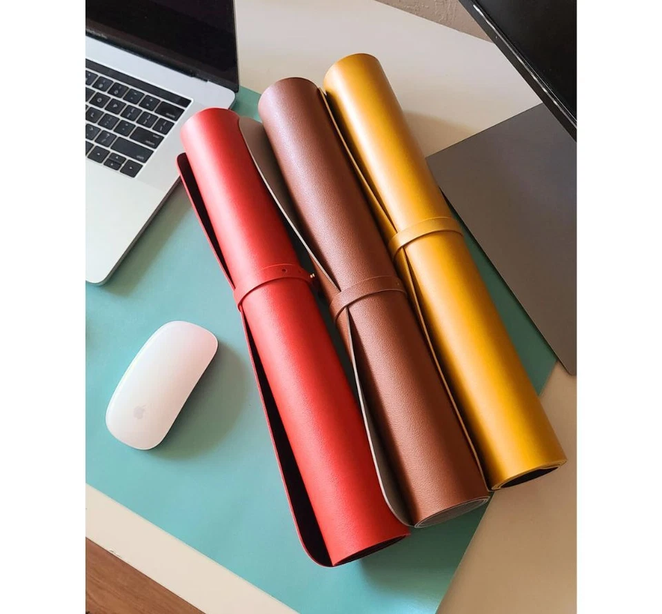 Large PU Leather Desk Pad 31.5"x15.7" – Waterproof Dual-Sided Desk Mat, Writing - Image 1 of 4