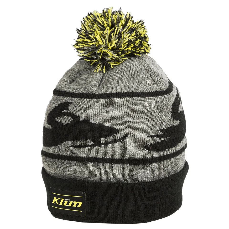 Klim Adult Snowmobile Bomber Beanie Hat Black & Yellow 6028-002-000-000 - Image 1 of 1