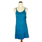 Bassike Singlet Dress Tank Top Size S 10 Blue Sleeveless Scoop Neckline Pullover