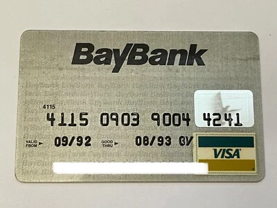 Tarjeta de crédito Bay Bank Visa caducada en 1993 Foto 1 de 2