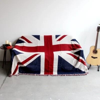 Britain Flag Throw Blanket Sofa Bed Covers Picnic Blanket Tapestry Blaket  - Image 1 of 4