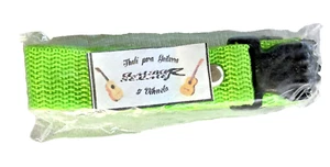 GUITAR STRAP 1 INCH WIDE FOR GUITAR OR VIHUELA VERDE LIMON WITH LITTLE HAND - Picture 1 of 2