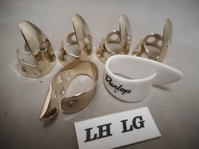 DUNLOP 6 PC LEFT HAND FINGERPICK SET- .018 W/2 THUMBPICKS - Image 1 of 4