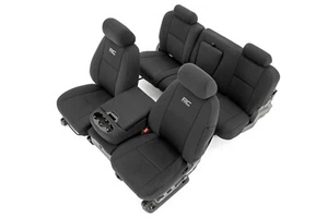 Rough Country GM Neoprene Front and Rear Seat Covers Blk 07-13 1500 11-13 2500 - Picture 1 of 5