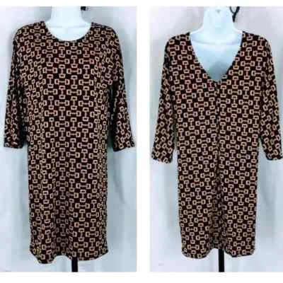 Vestido recto JB by Julie Brown NYC Esme 6203 negro manga 3/4 palanca talla S Foto 1 de 4