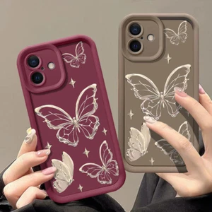 Butterfly Case For iPhone 17 16 Pro Max 15 14 13 12 11 XS XR 8 Shockproof Cover - Picture 1 of 22
