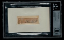Elmer Stricklett d1964 Signed Cut Autograph BAS W600 Sporting Life Cabinets