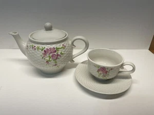 VTG. A TELEFLORA TEAPOT, CUP, SAUER   - Picture 1 of 19