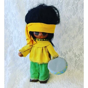 Vintage Li'l Luv Pima Indian Paper Mache Doll Handmade Native American - Picture 1 of 4