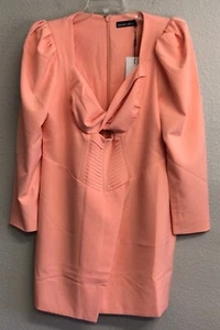 Lavish Alice Mini Dress NWT Twist Front Pleated Peach Women’s Size 14 - Picture 1 of 12