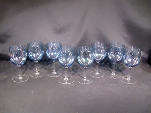 Riedel Crystal Blue Swirl Water Goblets Set of 8 - Picture 1 of 12