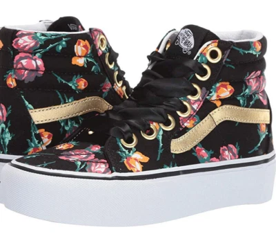 VANS SK8 HI PLATFORM 2 OVERSIZED LACE FLORAL WOMENS' SIZE 6 SKATE SHOES - Image 1 of 4