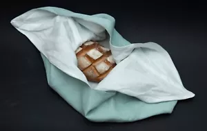 Bolsa Bento de lino MInt - Zero Waste Food Storage - Bolsa de pan hecha a mano - Imagen 1 de 11