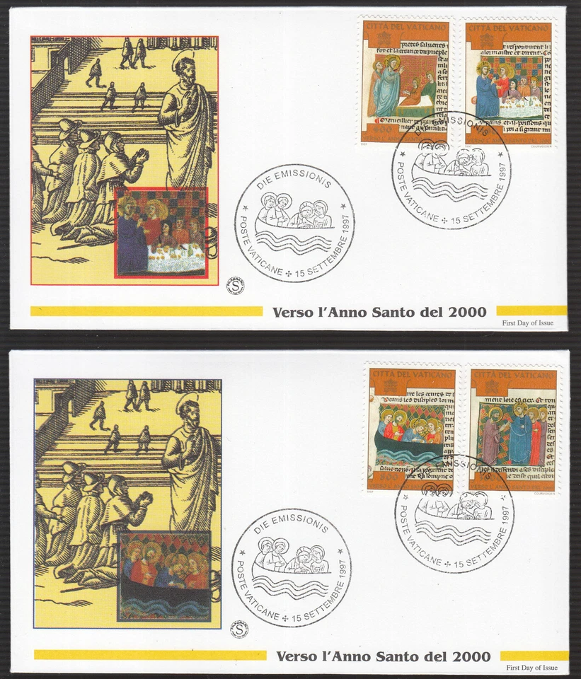 Vatican City Sc# 1052-55 of 2 beautiful FDC 1997 - Towards the Holy Year 2000 - Image 1 of 1
