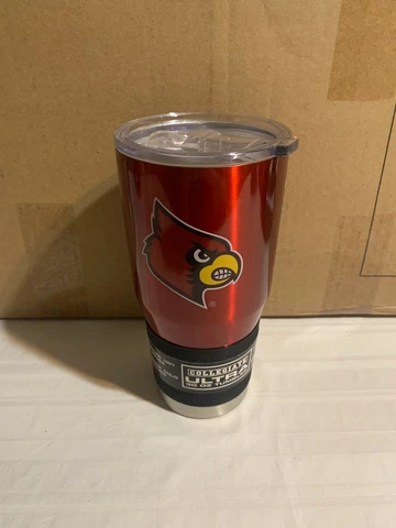 Louisville Cardinals NCAA 30oz Red Tumbler Cup Mug Boelter Brands New Cover