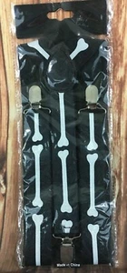 Jacobson Hat Adult Suspenders Black Bones Halloween Costume NEW - Picture 1 of 4