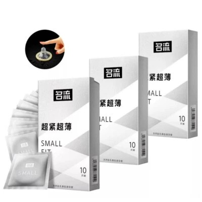 3 Box Small Size Ultra Thin Latex Condom for Men Sex Products Tight Condoms 45mm - Image 1 of 4