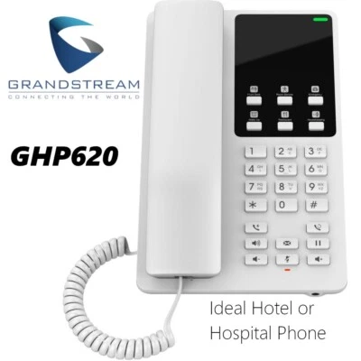 Grandstream GHP620 Hotel Hospital Phone White with Speed Dial Keys - Image 1 of 4