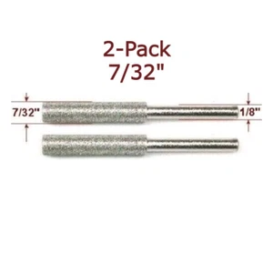 Afilador de motosierra de diamante 2 piezas lima de broca de rebaba 120 grano herramienta giratoria Dremel - Imagen 1 de 2