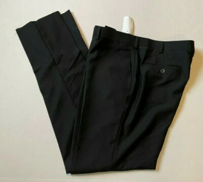 ZANETTI PORTO КОСТЮМ БРЮКИ БРЮКИ ТОЛЬКО ПЛОСКИЙ РАЗМЕР 42 L ЧЕРНЫЙ НОВЫЙ - Изображение 1 из 3