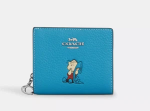 COACH x PEANUTS 2025 Snap Wallet Linus CBN91 NEW Snoopy - Picture 1 of 4
