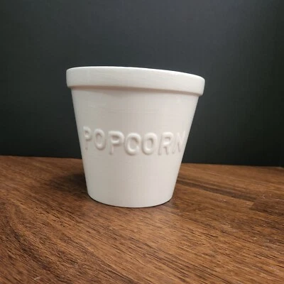 Better Homes and Gardens White Ceramic Large Popcorn Bowl Embossed Serving Bowl - Image 1 of 4