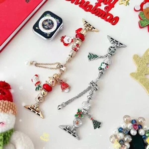 Xmas Elastische Pearl Armband Für Apple Watch Series 10 9 8 7 6 5 4 3 SE Ultra - Zdjęcie 1 z 13