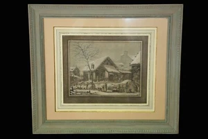 Aquatinte originale, signée Jazet, XVIIIème siècle / eaquatinte by jazet, 18th - Picture 1 of 10