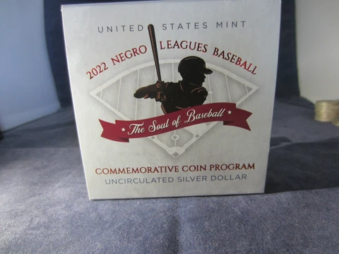 2022-P NEGRO BASEBALL LEAGUES MIRROR UNCIRCULATED SILVER Dollar 99.9%  .86 TROY Cover