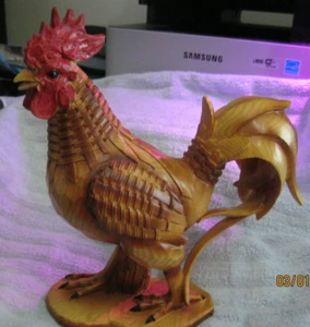 Country Farm Huhn Alpha Hahn Geflügel Deko Figur gefälscht - Bild 1 von 2