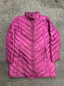 Patagonia Down Fill Parka Jacket Women’s XL Magenta Pink Winter Cold Long - Picture 1 of 10