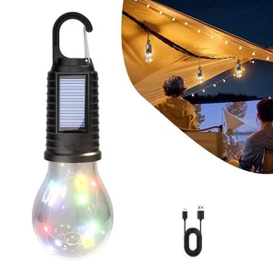 Lámpara LED Camping Solar USB Recargable Exterior Tienda Luces Luz Colgante B N3G8 - Imagen 1 de 15