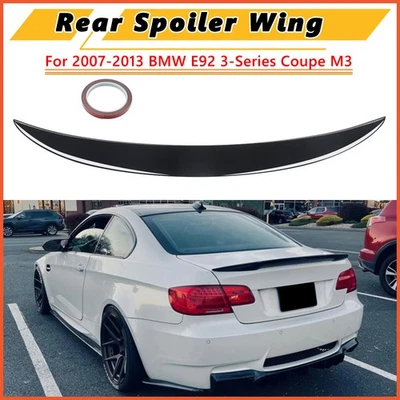 MP Style Trunk Lip Spoiler Wing Fits BMW E92 328i M3 Coupe 2007-2013 Gloss Black Foto 1 de 4