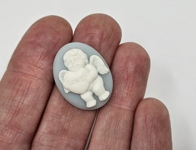 10 piezas Cabujones camafeo de resina azul querubín ángel AMOR Cupido para artesanías joyería Foto 1 de 4