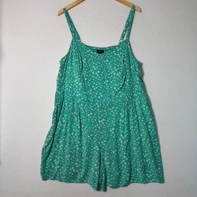 Mameluco verde tórrido floral calado para mujer talla 22/24 bolsillos correas ajustables Foto 1 de 4