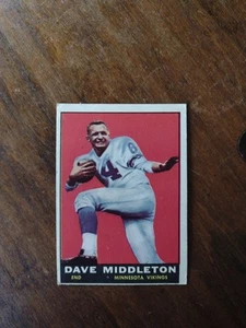 1961 Topps #81 Dave Middleton Minnesota Vikings Vgx - Picture 1 of 2