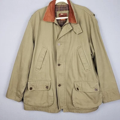 Bob Timberlake Men's Size XL Cotton Chore Jacket Beige Utility Barn Coat Cowboy - Image 1 of 4